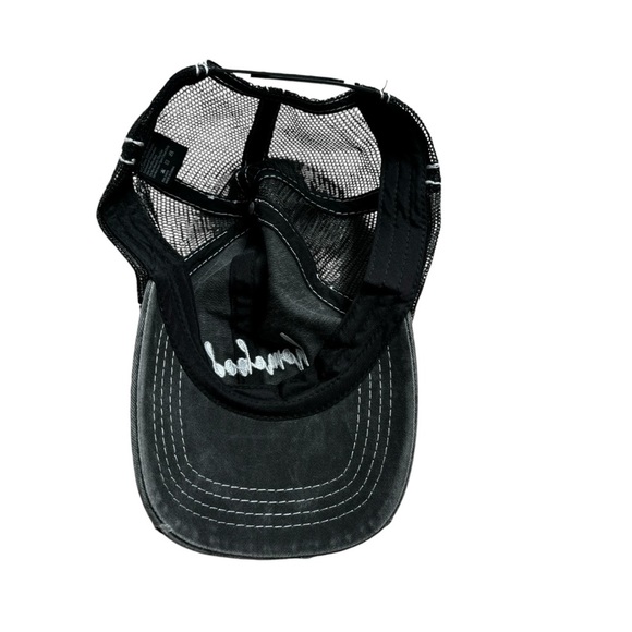 D & Y DAVID & YOUNG Woman’s  "HOMEBODY" Hat Black Snapback Adjustable Distressed - Picture 5 of 6